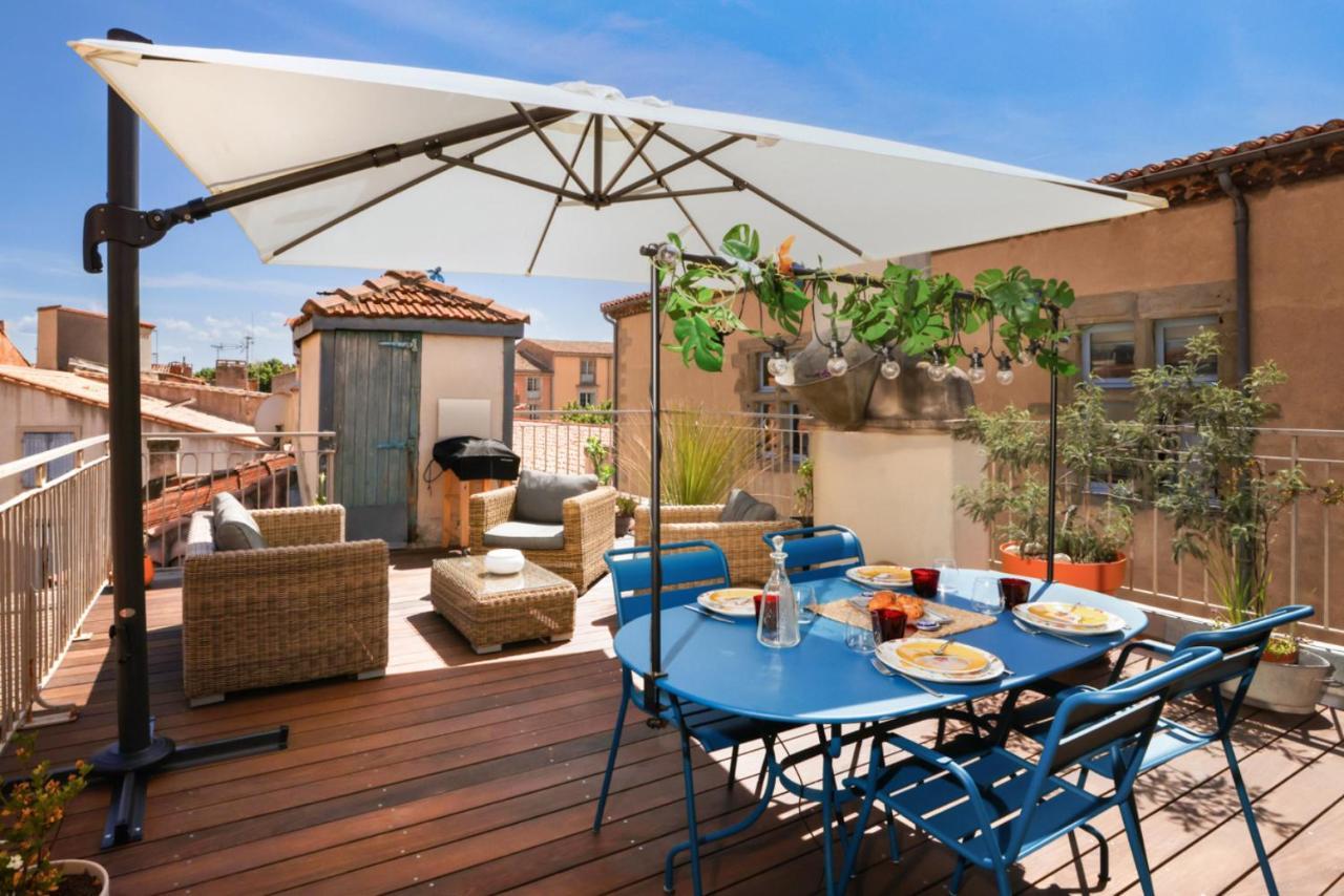 Апартаменты La Terrasse Tapaja Vue Conciergeriedamecarcas Каркассон Экстерьер фото